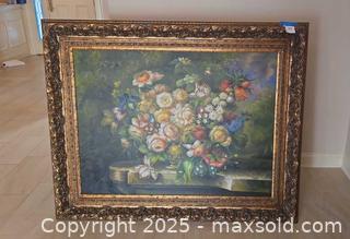 MaxSold Auction: Framed Oil Painting — Floral Still Life, Ornate Gilt Frame - Lakeland (Florida, USA) PARTNER MANAGED Estate Sale Online Auction - Canyon Lake Point