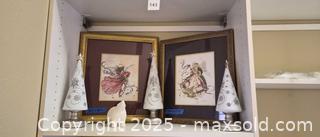 MaxSold Auction: Holiday Decor: Light-Up Tabletop Trees, 2 Framed Angel Prints, Ceramic Figurine - Lakeland (Florida, USA) PARTNER MANAGED Estate Sale Online Auction - Canyon Lake Point