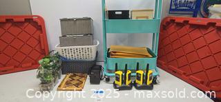 MaxSold Auction: Household Storage and Organization, Rolling Utility Cart &#38; Accessories - Lakeland (Florida, USA) PARTNER MANAGED Estate Sale Online Auction - Canyon Lake Point