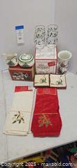MaxSold Auction: Lot of Spode &#38; Lenox Holiday Tableware and Linens - Lakeland (Florida, USA) PARTNER MANAGED Estate Sale Online Auction - Canyon Lake Point