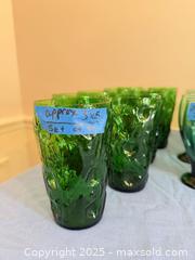 MaxSold Auction: Mixed Lot of Green Glassware — Tumblers & Two Goblet Styles - Lakeland (Florida, USA) PARTNER MANAGED Estate Sale Online Auction - Canyon Lake Point
