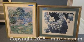 MaxSold Auction: Pair of Framed Art Prints — Landscape &#38; Floral - Lakeland (Florida, USA) PARTNER MANAGED Estate Sale Online Auction - Canyon Lake Point