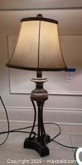 MaxSold Auction: Pair of Traditional Antiqued Bronze Table Lamps with Bell Shades - Lakeland (Florida, USA) PARTNER MANAGED Estate Sale Online Auction - Canyon Lake Point