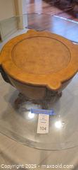 MaxSold Auction: Round Glass Top Pedestal Table with Lion Carvings - Lakeland (Florida, USA) PARTNER MANAGED Estate Sale Online Auction - Canyon Lake Point