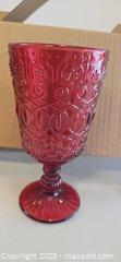 MaxSold Auction: Ruby Red Pressed Glass Goblet Set - Lakeland (Florida, USA) PARTNER MANAGED Estate Sale Online Auction - Canyon Lake Point