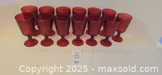 MaxSold Auction: Set of 12 Ruby Red Footed Goblets, 6.25 in - Lakeland (Florida, USA) PARTNER MANAGED Estate Sale Online Auction - Canyon Lake Point