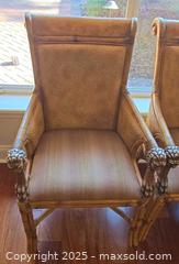 MaxSold Auction: Set of 4 Bamboo/Rattan-Style Armchairs with Figural Accents - Lakeland (Florida, USA) PARTNER MANAGED Estate Sale Online Auction - Canyon Lake Point