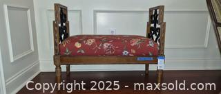 MaxSold Auction: Traditional Entryway Bench with Carved Legs & Metal Scrollwork - Lakeland (Florida, USA) PARTNER MANAGED Estate Sale Online Auction - Canyon Lake Point