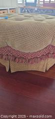 MaxSold Auction: Upholstered Ottomans: 1 Round Tufted Ottoman &#38; 2 Footstools - Lakeland (Florida, USA) PARTNER MANAGED Estate Sale Online Auction - Canyon Lake Point