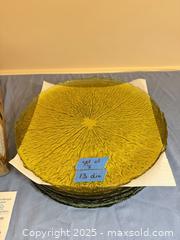 MaxSold Auction: Williams Sonoma Citrus Green Glass Charger Plates, Approx. 13 in - Lakeland (Florida, USA) PARTNER MANAGED Estate Sale Online Auction - Canyon Lake Point