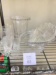 MaxSold Auction: Assorted Clear Glass Serving Set – Hobnail Edge Bowl, Vase, Glasses &#38; More - Fort Washington (Maryland, USA) SELLER MANAGED Estate Sale Online Auction - Hatton Point Road