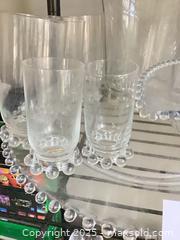 MaxSold Auction: Assorted Clear Glass Serving Set – Hobnail Edge Bowl, Vase, Glasses &#38; More - Fort Washington (Maryland, USA) SELLER MANAGED Estate Sale Online Auction - Hatton Point Road