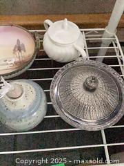 MaxSold Auction: Assorted Decorative Containers &#38; Lidded Dishes – 4 Pieces - Fort Washington (Maryland, USA) SELLER MANAGED Estate Sale Online Auction - Hatton Point Road
