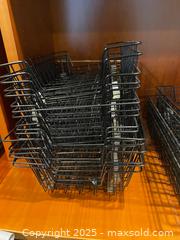 MaxSold Auction: Black Coated Metal Wire Stacking Organizers — Lot of 18–24 - Fort Washington (Maryland, USA) SELLER MANAGED Estate Sale Online Auction - Hatton Point Road
