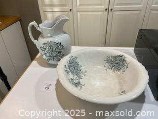 MaxSold Auction: Buffalo Pottery Chrysanthemum Transferware Jardiniere (Lot of 2) - Fort Washington (Maryland, USA) SELLER MANAGED Estate Sale Online Auction - Hatton Point Road