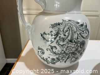 MaxSold Auction: Buffalo Pottery Chrysanthemum Transferware Jardiniere (Lot of 2) - Fort Washington (Maryland, USA) SELLER MANAGED Estate Sale Online Auction - Hatton Point Road