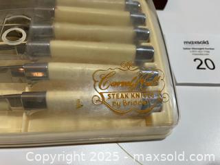 MaxSold Auction: Carvel Hall by Briddell &#38; Wood-Handled Steak Cutting Utensil Sets (2 sets) - Fort Washington (Maryland, USA) SELLER MANAGED Estate Sale Online Auction - Hatton Point Road