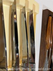 MaxSold Auction: Carvel Hall by Briddell &#38; Wood-Handled Steak Cutting Utensil Sets (2 sets) - Fort Washington (Maryland, USA) SELLER MANAGED Estate Sale Online Auction - Hatton Point Road