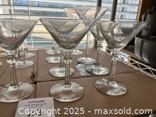 MaxSold Auction: Cocktail, Martini & Coupe Glasses - Mixed Lot (Approx. 12) - Fort Washington (Maryland, USA) SELLER MANAGED Estate Sale Online Auction - Hatton Point Road