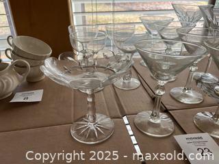 MaxSold Auction: Cocktail, Martini & Coupe Glasses - Mixed Lot (Approx. 12) - Fort Washington (Maryland, USA) SELLER MANAGED Estate Sale Online Auction - Hatton Point Road