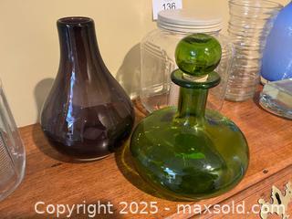 MaxSold Auction: Decorative Glass Jars &#38; Vases – Assorted Colors &#38; Styles - Fort Washington (Maryland, USA) SELLER MANAGED Estate Sale Online Auction - Hatton Point Road