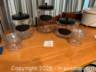 MaxSold Auction: Glass Kitchen Canisters – Set of 5 - Fort Washington (Maryland, USA) SELLER MANAGED Estate Sale Online Auction - Hatton Point Road