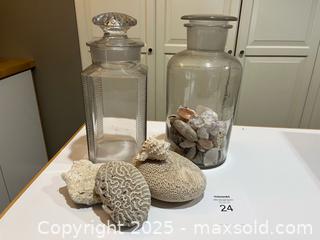 MaxSold Auction: Lot of 2 Jars with Lids and Shells - Fort Washington (Maryland, USA) SELLER MANAGED Estate Sale Online Auction - Hatton Point Road