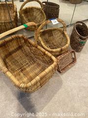 MaxSold Auction: Lot of 5 Wicker Baskets (Assorted Shapes) - Fort Washington (Maryland, USA) SELLER MANAGED Estate Sale Online Auction - Hatton Point Road