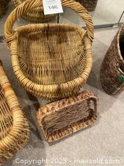 MaxSold Auction: Lot of 5 Wicker Baskets (Assorted Shapes) - Fort Washington (Maryland, USA) SELLER MANAGED Estate Sale Online Auction - Hatton Point Road