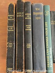 MaxSold Auction: Lot of 8 Mixed Religious Books, Includes Holy Bible - Fort Washington (Maryland, USA) SELLER MANAGED Estate Sale Online Auction - Hatton Point Road