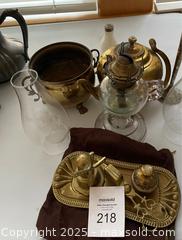 MaxSold Auction: Lot of Mixed Metal Lighting, Desk Accessories & Teaware - Fort Washington (Maryland, USA) SELLER MANAGED Estate Sale Online Auction - Hatton Point Road