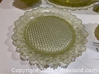 MaxSold Auction: Lot of Mixed Yellow-Green Vaseline Serving Pieces - Fort Washington (Maryland, USA) SELLER MANAGED Estate Sale Online Auction - Hatton Point Road