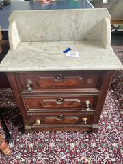 MaxSold Auction: Marble-Top Wood Dresser - Fort Washington (Maryland, USA) SELLER MANAGED Estate Sale Online Auction - Hatton Point Road