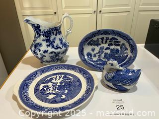 MaxSold Auction: Mixed Lot of Blue &#38; White Transferware (Blue Willow, 4 pcs) - Fort Washington (Maryland, USA) SELLER MANAGED Estate Sale Online Auction - Hatton Point Road