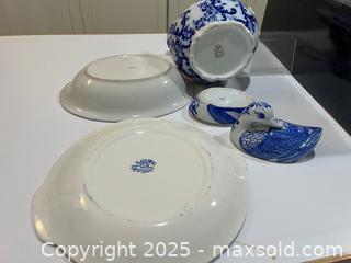 MaxSold Auction: Mixed Lot of Blue &#38; White Transferware (Blue Willow, 4 pcs) - Fort Washington (Maryland, USA) SELLER MANAGED Estate Sale Online Auction - Hatton Point Road