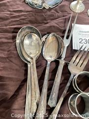 MaxSold Auction: Mixed Silver-Plated Flatware & Serving Pieces, Approx. 18 pcs - Fort Washington (Maryland, USA) SELLER MANAGED Estate Sale Online Auction - Hatton Point Road