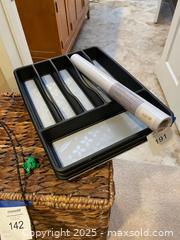 MaxSold Auction: Rubbermaid Cutlery Drawer Trays, 3-Pack, Black w/ White & Blue Liners - Fort Washington (Maryland, USA) SELLER MANAGED Estate Sale Online Auction - Hatton Point Road