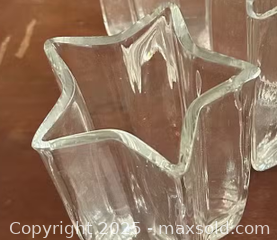 MaxSold Auction: Set of 3 Star-Shaped Glass Vases / Candle Holders - Fort Washington (Maryland, USA) SELLER MANAGED Estate Sale Online Auction - Hatton Point Road
