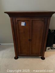 MaxSold Auction: Solid Hardwood TV Cabinet with Two Doors & Cord Access - Fort Washington (Maryland, USA) SELLER MANAGED Estate Sale Online Auction - Hatton Point Road