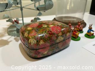 MaxSold Auction: Vintage German Figurines, Floral Box, Metal Tree, Glass Cloche - Fort Washington (Maryland, USA) SELLER MANAGED Estate Sale Online Auction - Hatton Point Road