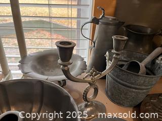 MaxSold Auction: Vintage Mid-Century Pewter &#38; Mixed Metal Lot, 12–15 Pieces - Fort Washington (Maryland, USA) SELLER MANAGED Estate Sale Online Auction - Hatton Point Road