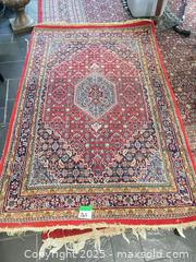 MaxSold Auction: Vintage Red Oriental-Style Area Rug – Approx. 4’x6’ - Fort Washington (Maryland, USA) SELLER MANAGED Estate Sale Online Auction - Hatton Point Road