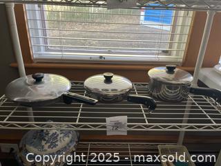 MaxSold Auction: Wagner Ware Magnalite Cookware – 3 Pieces with Lids - Fort Washington (Maryland, USA) SELLER MANAGED Estate Sale Online Auction - Hatton Point Road