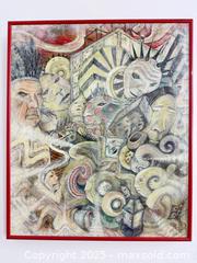 MaxSold Auction: Original contemporary folk art mixed media pencil drawing - Vancouver (British Columbia, Canada) SELLER MANAGED Reseller Online Auction - Main Street