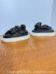 MaxSold Auction: Pair of antique bronze cherubs on marble bases - Vancouver (British Columbia, Canada) SELLER MANAGED Reseller Online Auction - Main Street