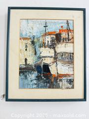 MaxSold Auction: Small original oil painting of two boats  - Vancouver (British Columbia, Canada) SELLER MANAGED Reseller Online Auction - Main Street