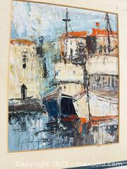 MaxSold Auction: Small original oil painting of two boats  - Vancouver (British Columbia, Canada) SELLER MANAGED Reseller Online Auction - Main Street