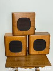 MaxSold Auction: Trio of MCM wall mount RCA speakers - Vancouver (British Columbia, Canada) SELLER MANAGED Reseller Online Auction - Main Street