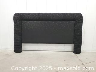MaxSold Auction: Black Purple Flowers Upholstered Headboard for King Bed Size - Toronto (Ontario, Canada) SELLER MANAGED Estate Sale Online Auction - Wicksteed Avenue (STORAGE)