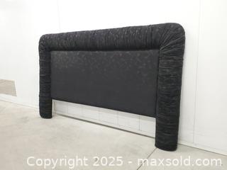 MaxSold Auction: Black Purple Flowers Upholstered Headboard for King Bed Size - Toronto (Ontario, Canada) SELLER MANAGED Estate Sale Online Auction - Wicksteed Avenue (STORAGE)